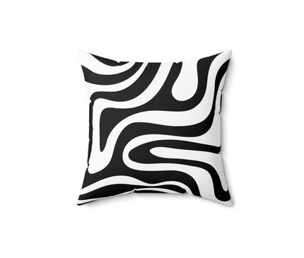 Abstract Swirl Line Throw Pillow