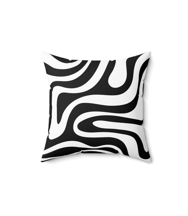 Abstract Swirl Line Throw Pillow