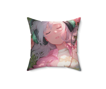 Anime Girl Style Throw Pillow