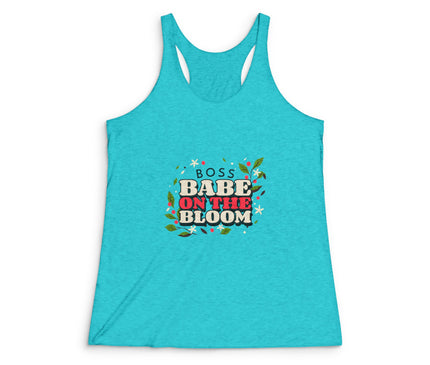 Babe On The Bloom Women's Tri-Blend Racerback Tank