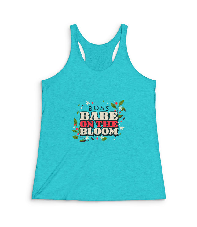 Babe On The Bloom Women's Tri-Blend Racerback Tank