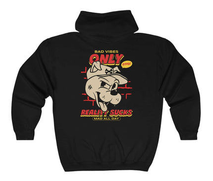 Bad Vibes Only Classic Zip Hoodie
