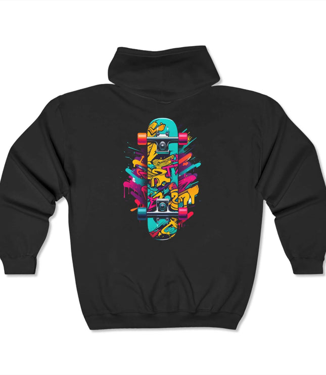 Colored Skateboard Classic Zip Hoodie