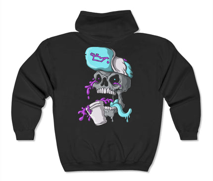 Leaned Out Skull Classic Zip Hoodie