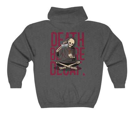 Death Before Decaf Classic Zip Hoodie