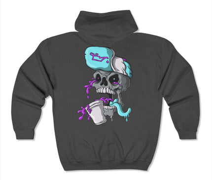 Leaned Out Skull Classic Zip Hoodie