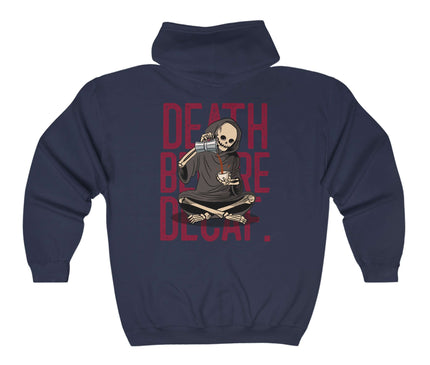 Death Before Decaf Classic Zip Hoodie