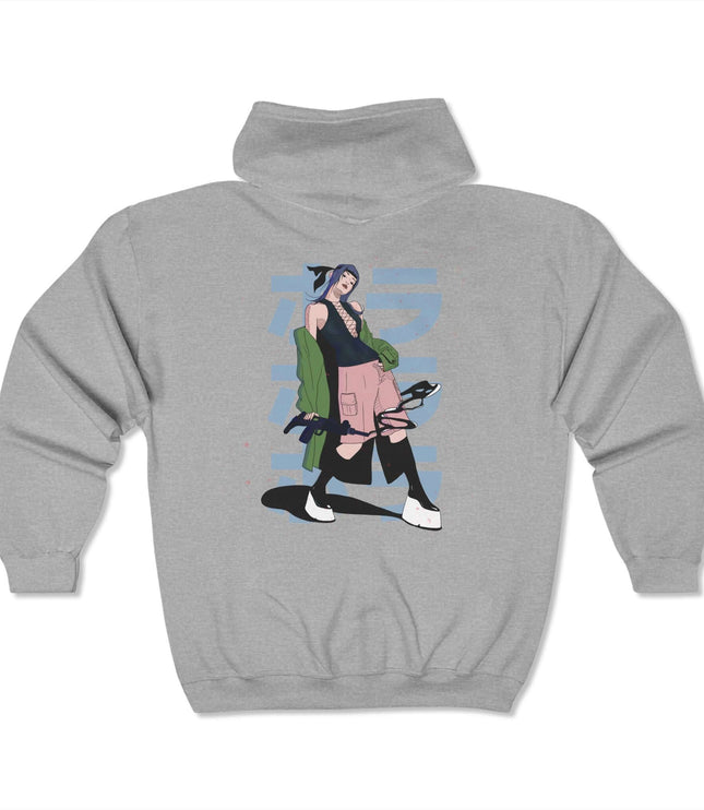 Anime Girl Classic Zip Hoodie