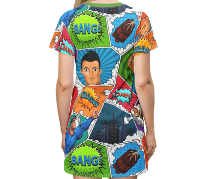 Hero Pop Art Women's Tee Dress