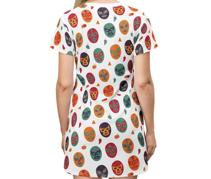 Luchador Print Women's Tee Dress
