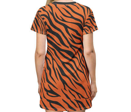 Tiger Print Women's Tee Dress