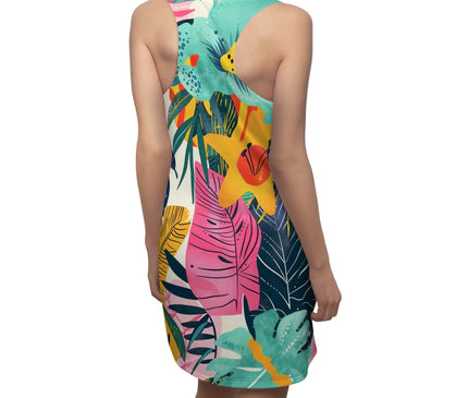 Tropical Print Racerback Dress