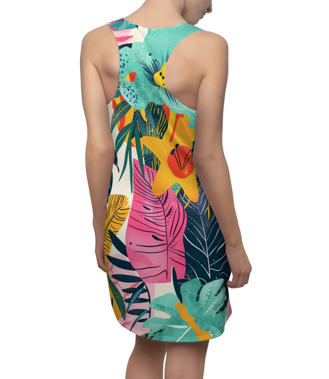 Tropical Print Racerback Dress