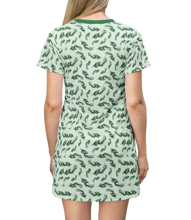 Dill Herb Print Women's Tee Dress