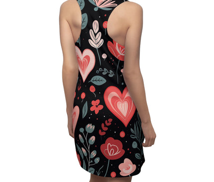 Love Heart Print Racerback Dress