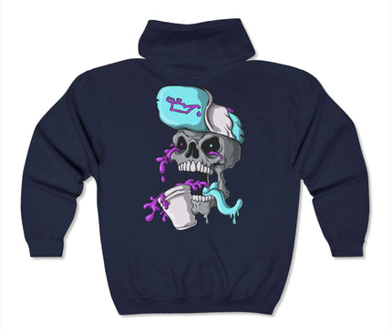 Leaned Out Skull Classic Zip Hoodie