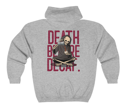 Death Before Decaf Classic Zip Hoodie