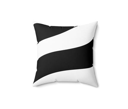 Black & White Faux Suede Throw Pillow