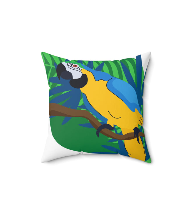 Blue Gold Macaw Throw Pillow