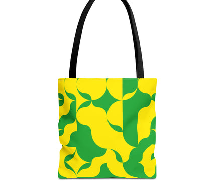 Bold Green & Yellow Geometric Tote Bag