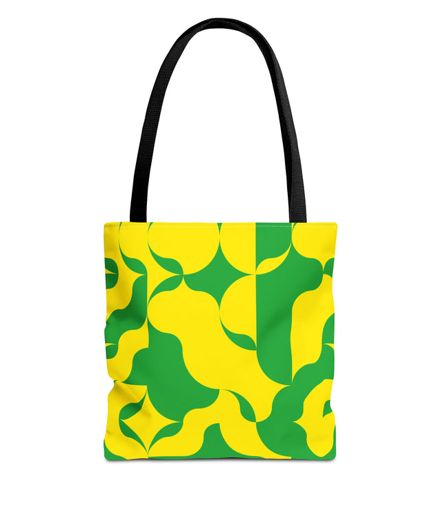 Bold Green & Yellow Geometric Tote Bag