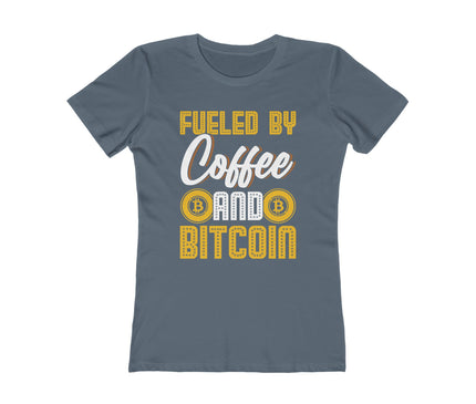 Fueled By Coffee And Bitcoin Women's Boyfriend Tee