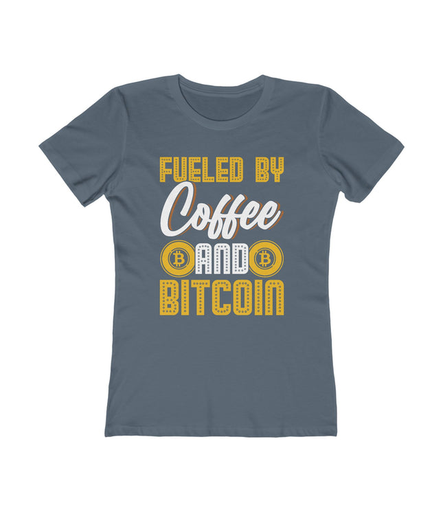 Fueled By Coffee And Bitcoin Women's Boyfriend Tee