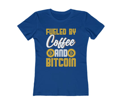 Fueled By Coffee And Bitcoin Women's Boyfriend Tee