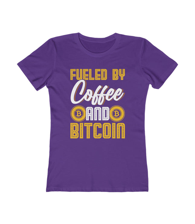 Fueled By Coffee And Bitcoin Women's Boyfriend Tee