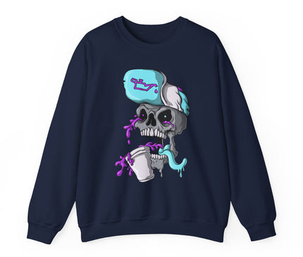 Leaned Out Skull Classic Crewneck Sweatshirt