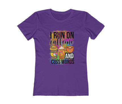 I Run On Caffeine Women's Boyfriend Tee
