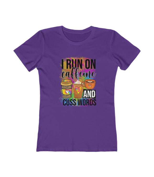 I Run On Caffeine Women's Boyfriend Tee