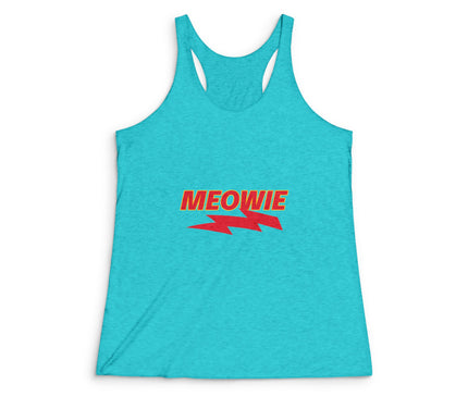 Meowie Women's Tri-Blend Racerback Tank
