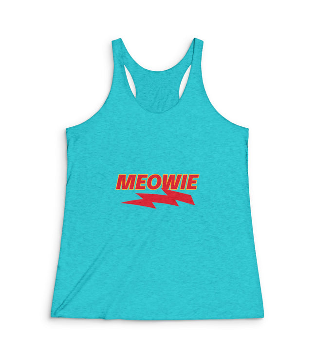 Meowie Women's Tri-Blend Racerback Tank