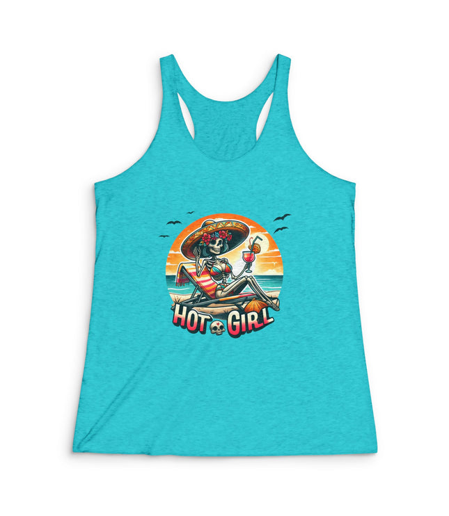 Hot Girl Women's Tri-Blend Racerback Tank