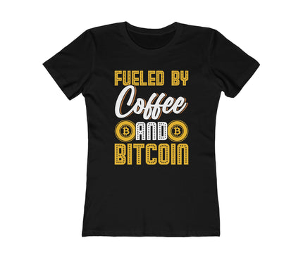 Fueled By Coffee And Bitcoin Women's Boyfriend Tee