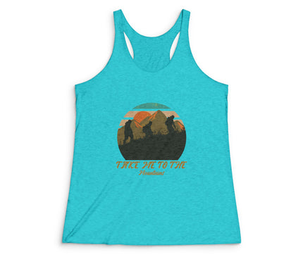 Take Me To The Mountain Women's Tri-Blend Racerback Tank