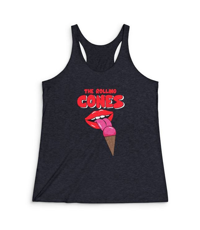 The Rolling Cones Women's Tri-Blend Racerback Tank