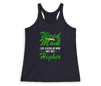 Weed Mom Women's Tri-Blend Racerback Tank