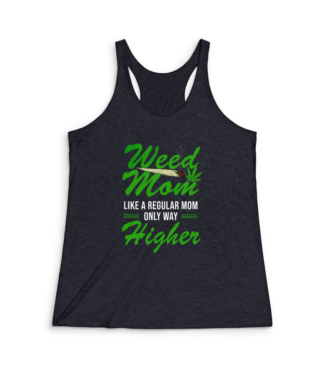 Weed Mom Women's Tri-Blend Racerback Tank