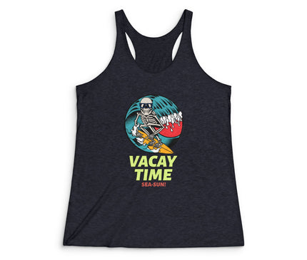 Vacay Time Women's Tri-Blend Racerback Tank