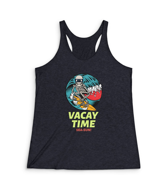 Vacay Time Women's Tri-Blend Racerback Tank