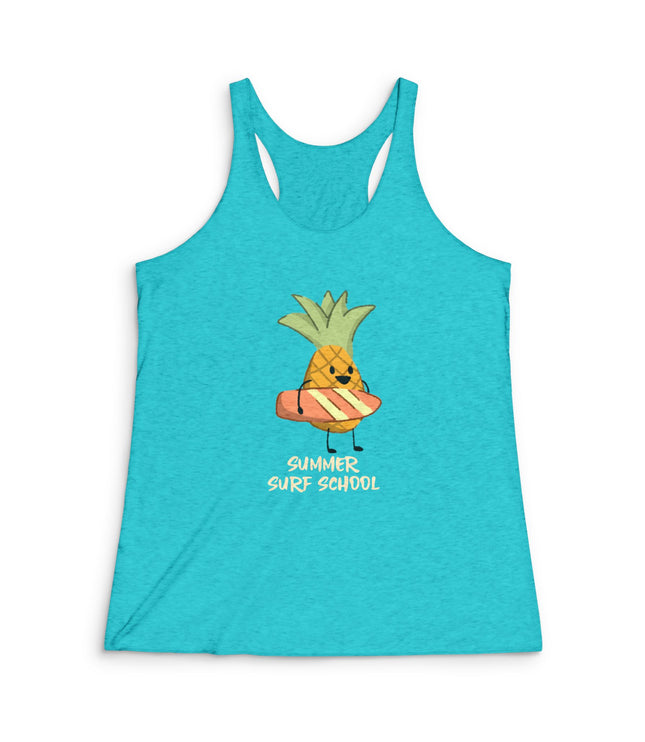 Summer Surf School Women's Tri-Blend Racerback Tank