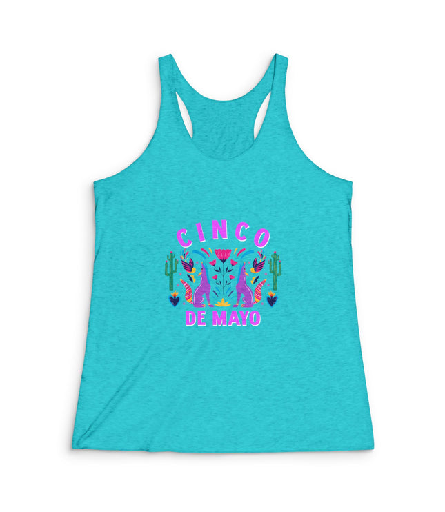 Cinco De Mayo Women's Tri-Blend Racerback Tank
