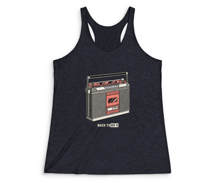 Back To 80's Women's Tri-Blend Racerback Tank