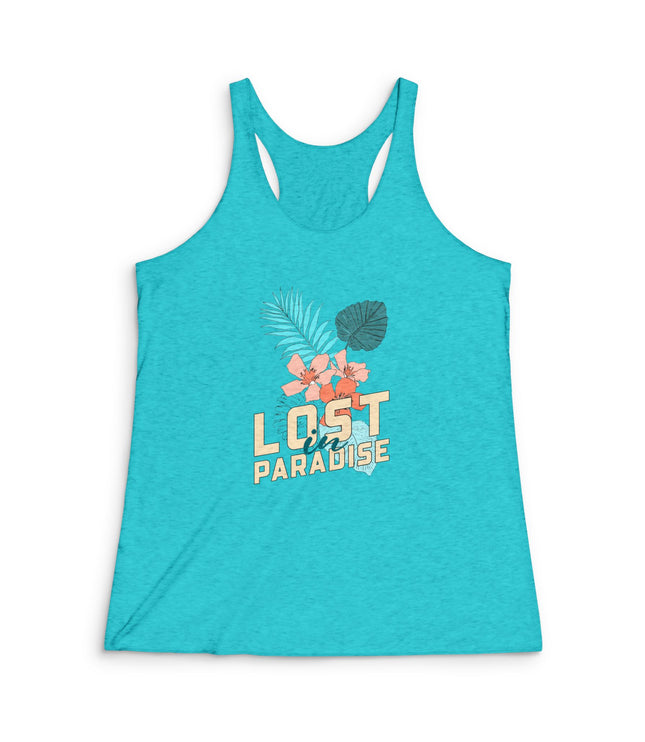 Lost In Paradise Women's Tri-Blend Racerback Tank
