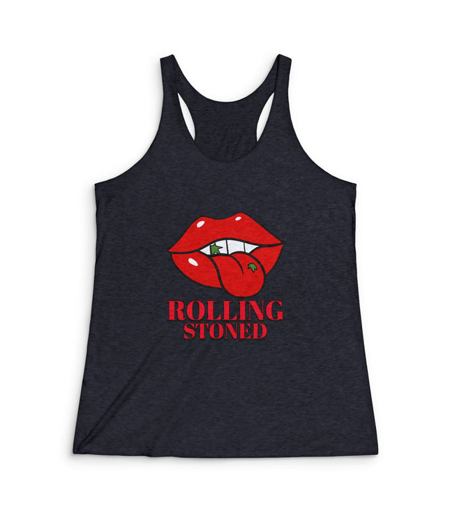 Rolling Stoned Women's Tri-Blend Racerback Tank