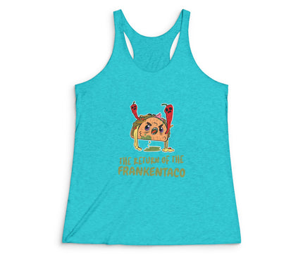 Frankentaco Women's Tri-Blend Racerback Tank