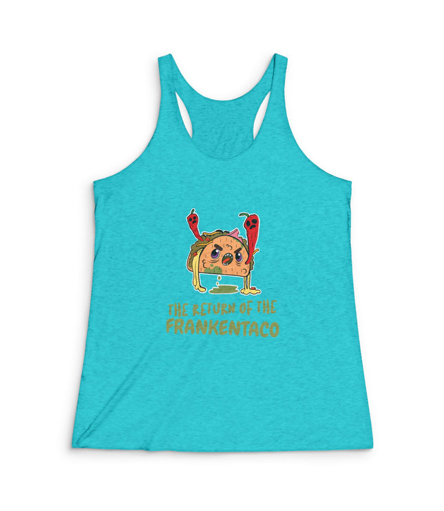 Frankentaco Women's Tri-Blend Racerback Tank