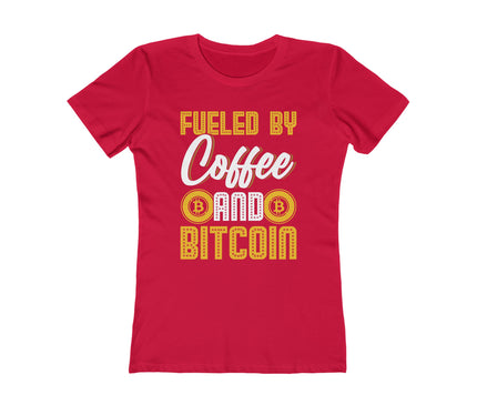 Fueled By Coffee And Bitcoin Women's Boyfriend Tee